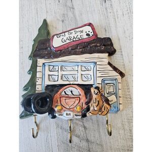 Blue sky good old dogs garage key holder hanging dog car Heather goldminc 2003